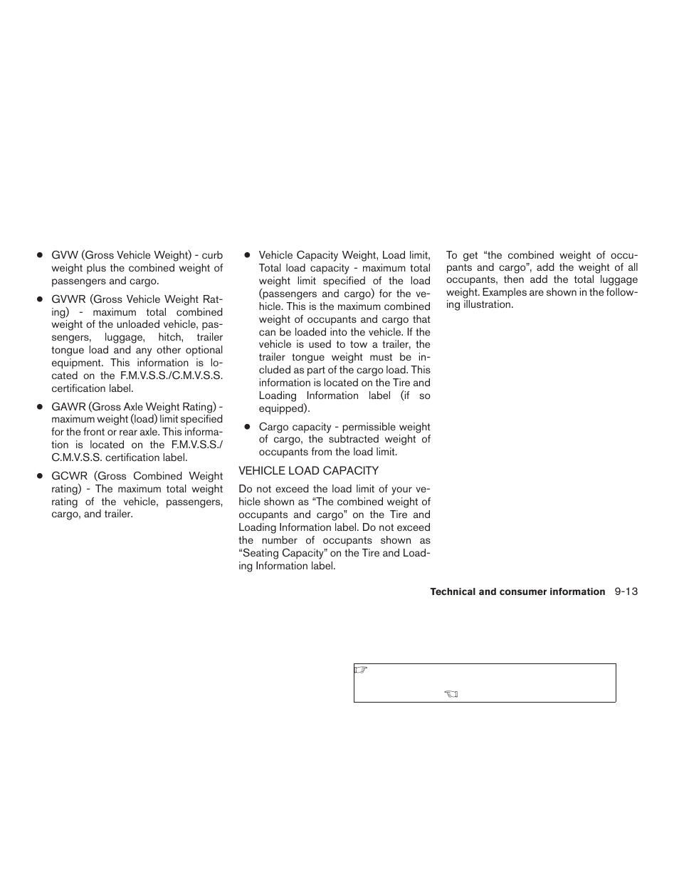 Vehicle load capacity -13 | NISSAN 2009 Nissan Altima User Manual | Page 347 / 370