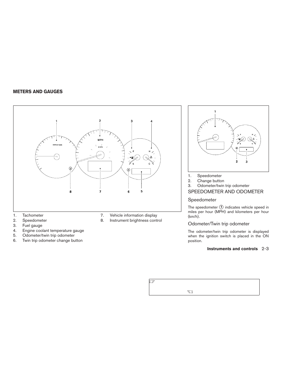 Meters and gauges -3, Speedometer and odometer -3 | NISSAN 2009 Nissan Altima User Manual | Page 81 / 370