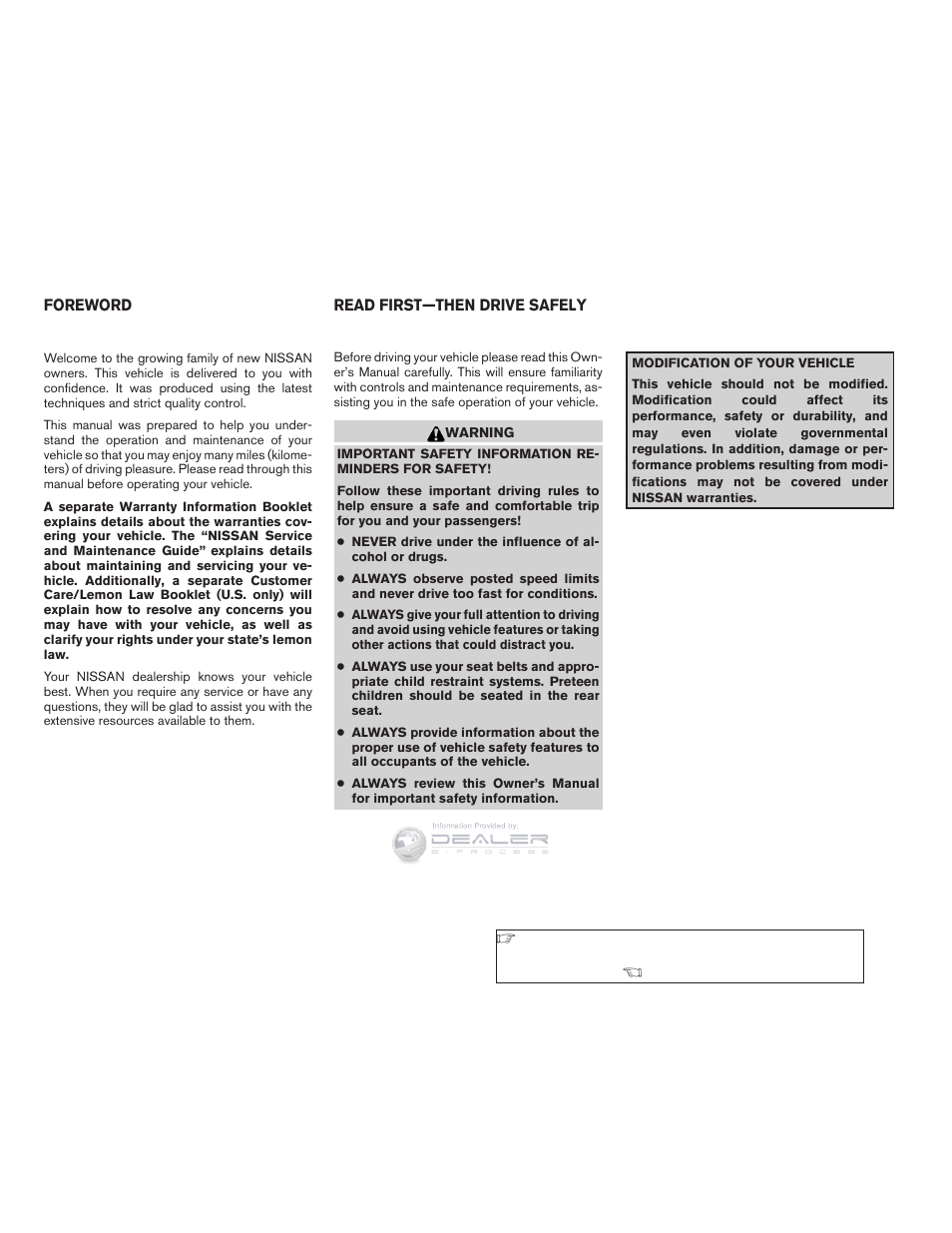 NISSAN 2008 Nissan Altima User Manual | 368 pages