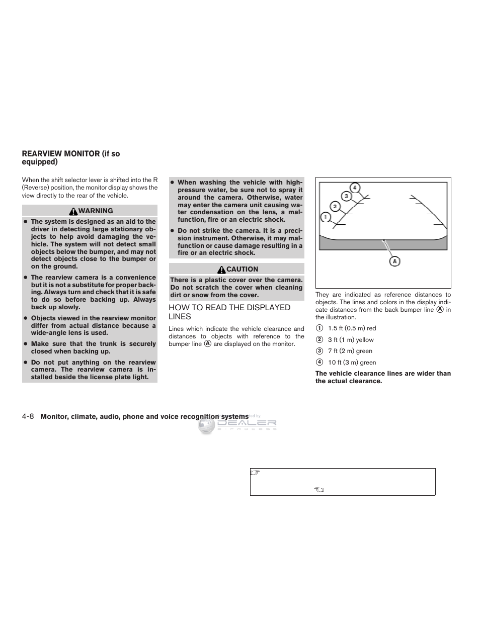 Rearview monitor (if so equipped) -8, How to read the displayed lines -8 | NISSAN 2008 Nissan Altima User Manual | Page 164 / 368