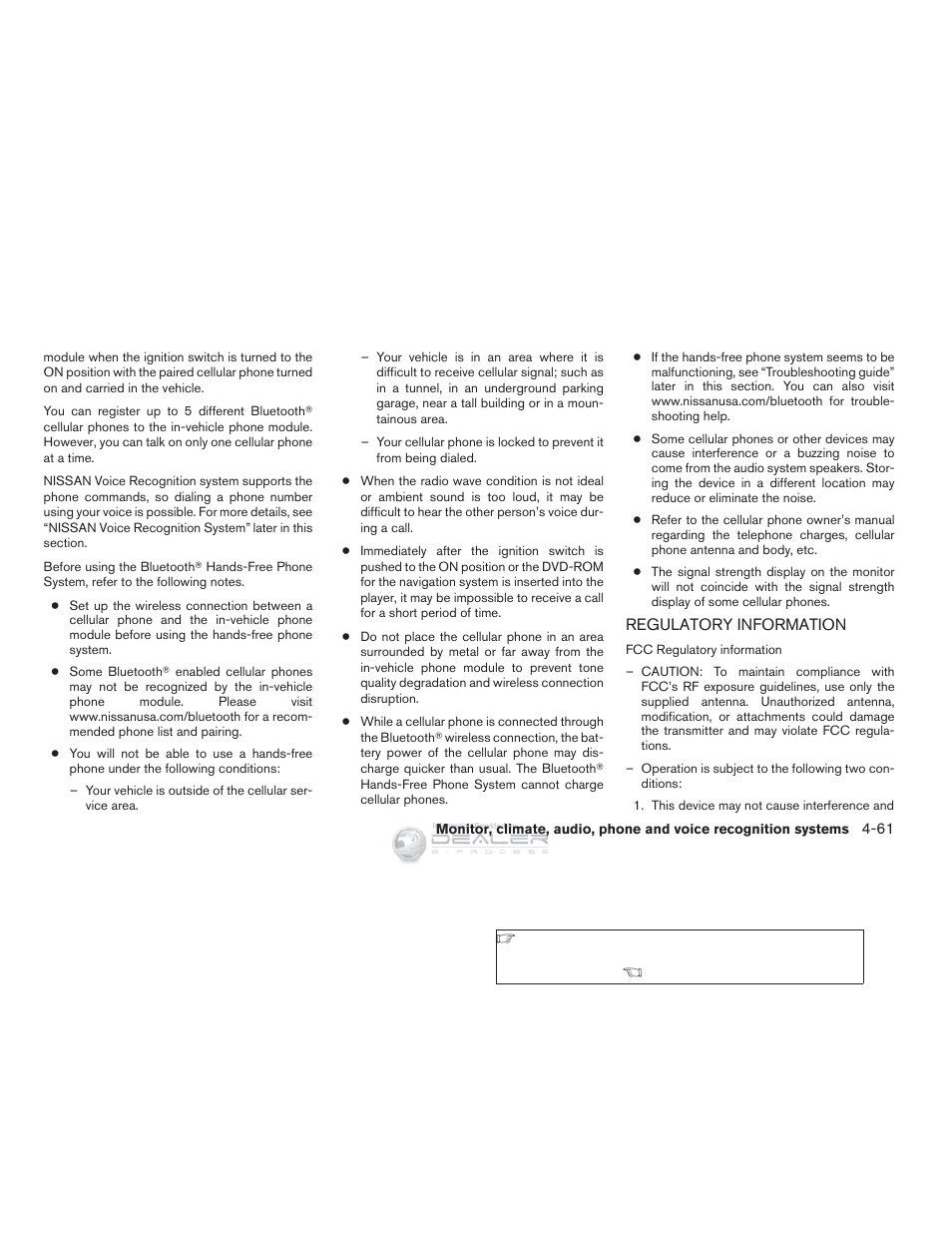 Regulatory information -61 | NISSAN 2008 Nissan Altima User Manual | Page 217 / 368