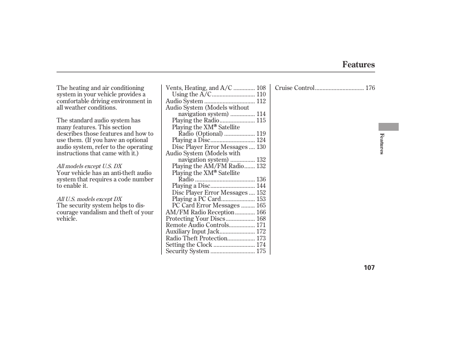 Features | HONDA 2008 honda civic User Manual | Page 113 / 326