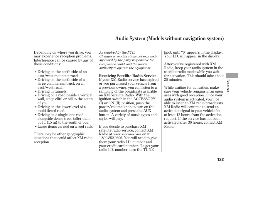 Audio system (models without navigation system) | HONDA 2008 honda civic User Manual | Page 129 / 326