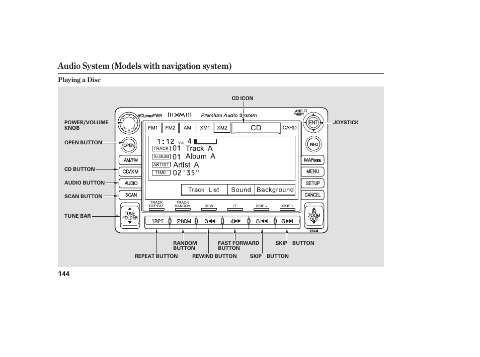 Audio system (models with navigation system) | HONDA 2008 honda civic User Manual | Page 150 / 326