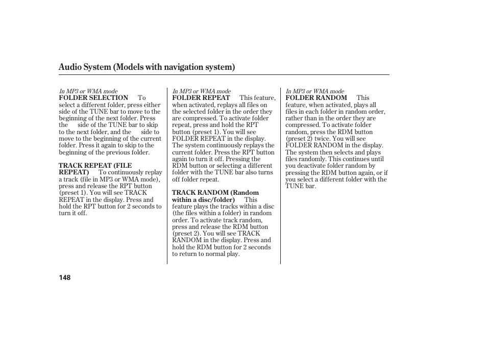 Audio system (models with navigation system) | HONDA 2008 honda civic User Manual | Page 154 / 326