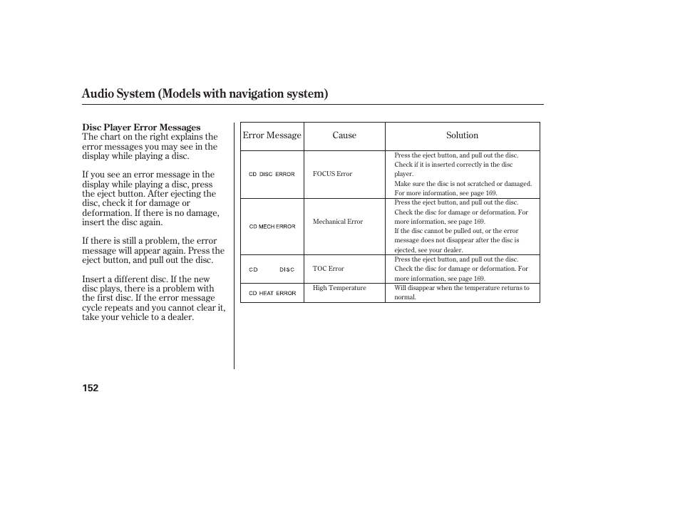 Audio system (models with navigation system) | HONDA 2008 honda civic User Manual | Page 158 / 326