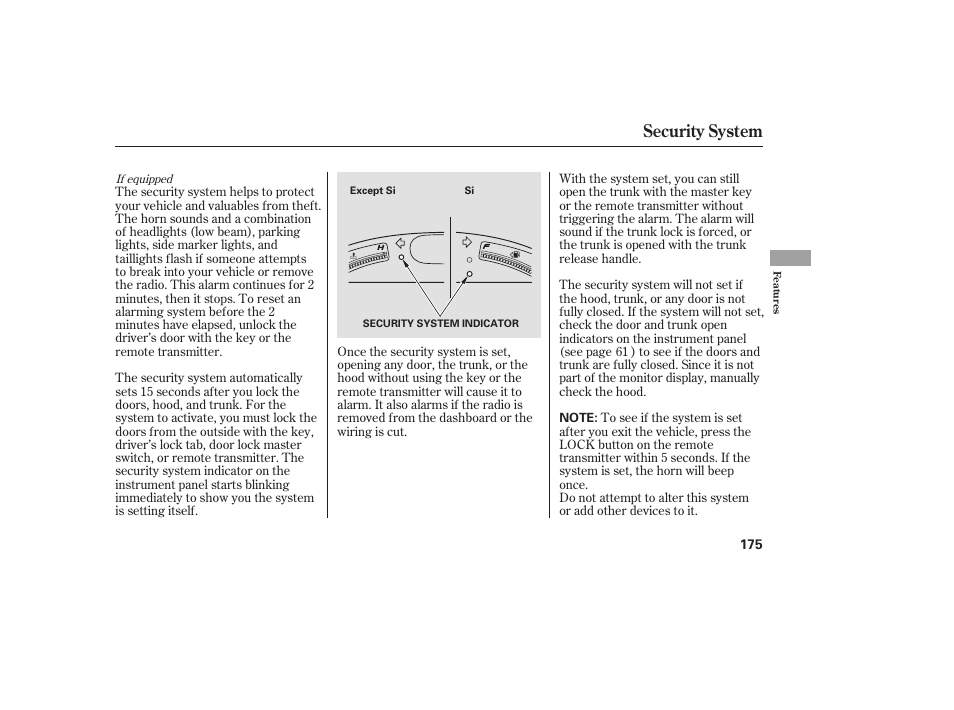 Security system | HONDA 2008 honda civic User Manual | Page 181 / 326