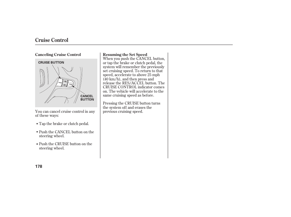 Cruise control | HONDA 2008 honda civic User Manual | Page 184 / 326