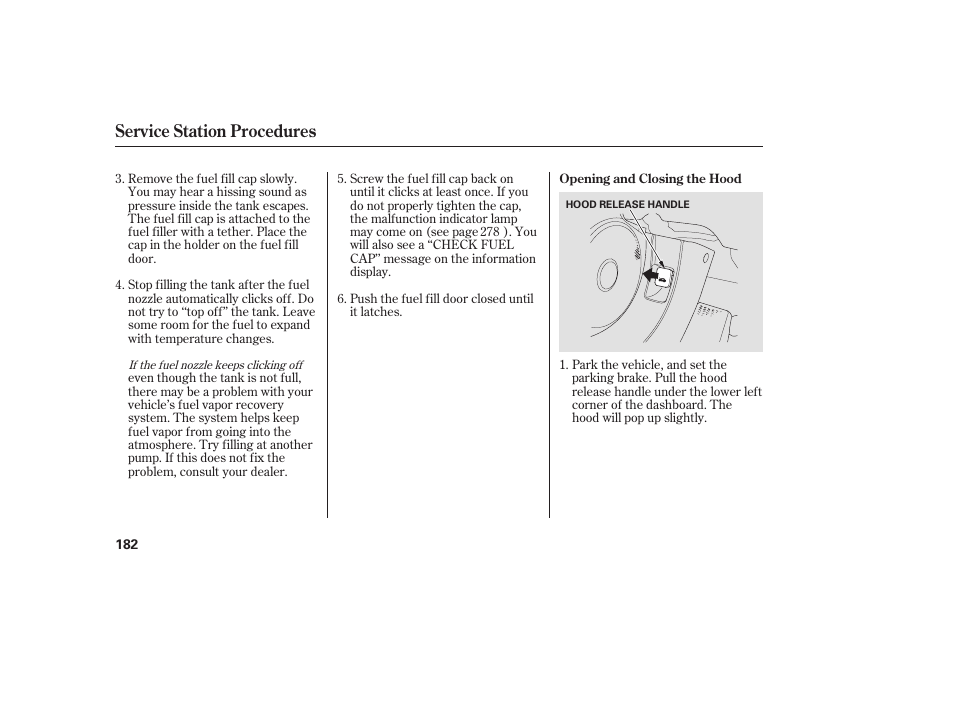 Service station procedures | HONDA 2008 honda civic User Manual | Page 188 / 326