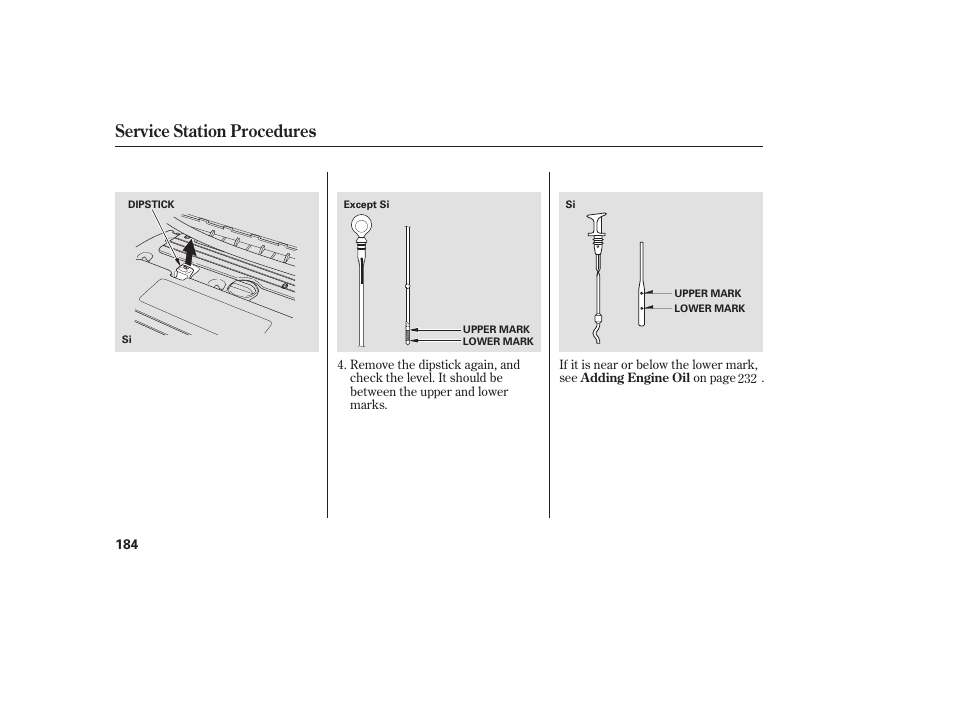 Service station procedures | HONDA 2008 honda civic User Manual | Page 190 / 326