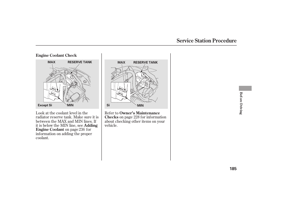 Service station procedure | HONDA 2008 honda civic User Manual | Page 191 / 326