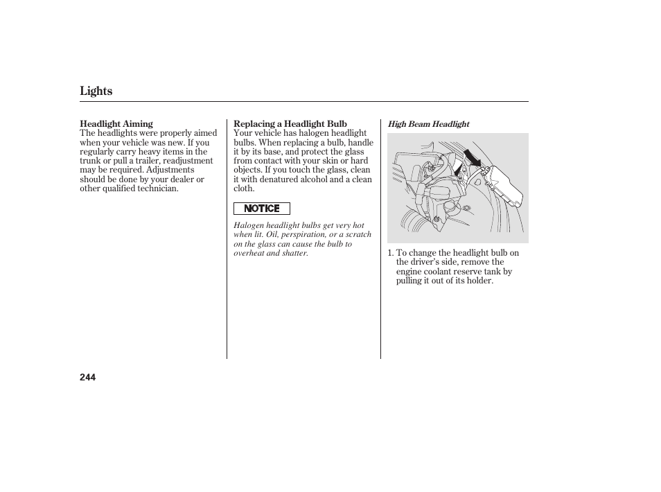 Lights | HONDA 2008 honda civic User Manual | Page 250 / 326