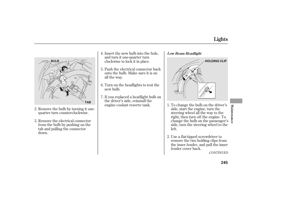 Lights | HONDA 2008 honda civic User Manual | Page 251 / 326