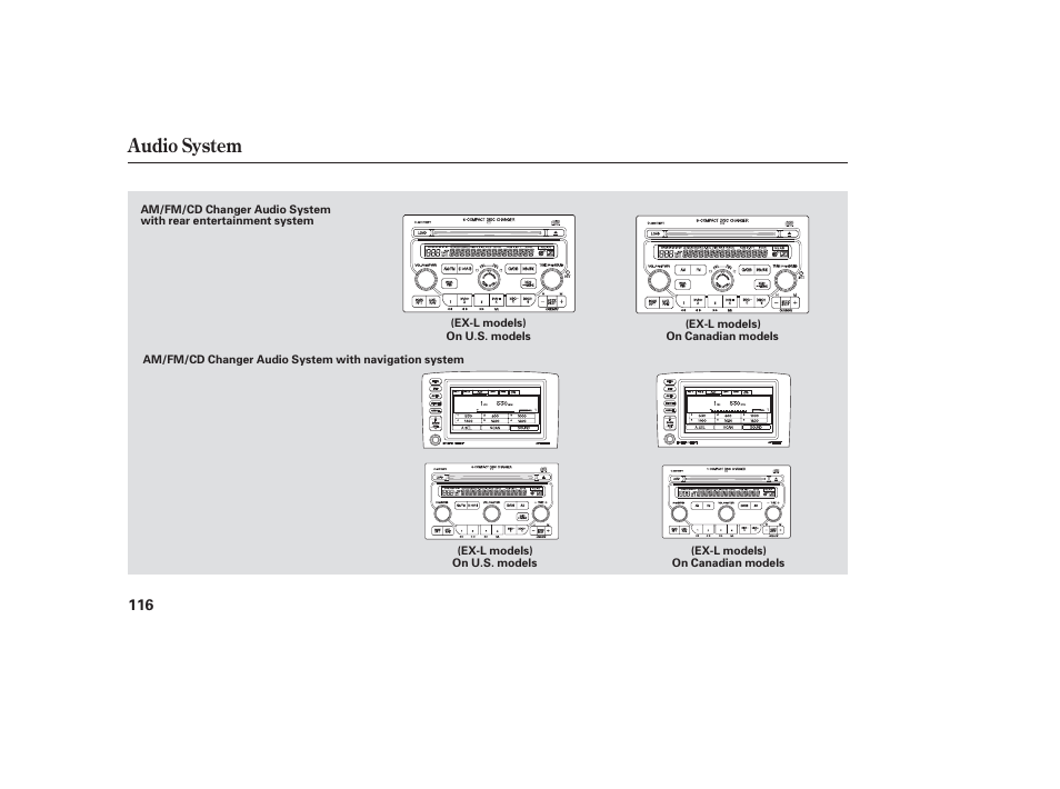 Audio system | HONDA 2006 honda pilot User Manual | Page 118 / 316