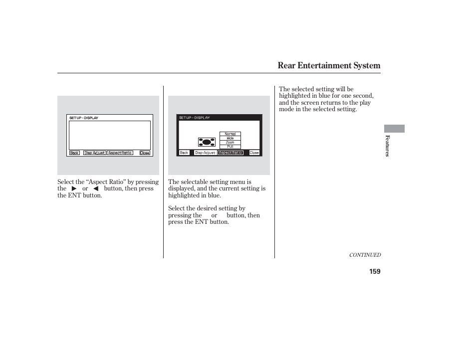 Rear entertainment system | HONDA 2006 honda pilot User Manual | Page 161 / 316