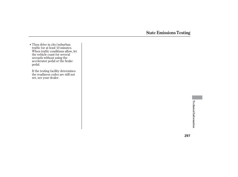 State emissions testing | HONDA 2006 honda pilot User Manual | Page 299 / 316