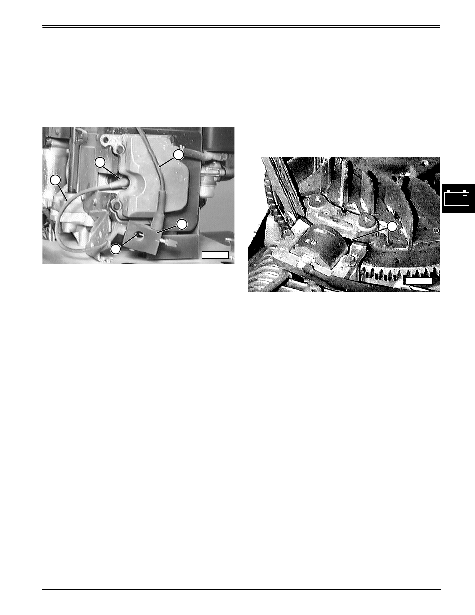 Ignition spark test, Ignition module air gap adjustment | John Deere stx38 User Manual | Page 151 / 314