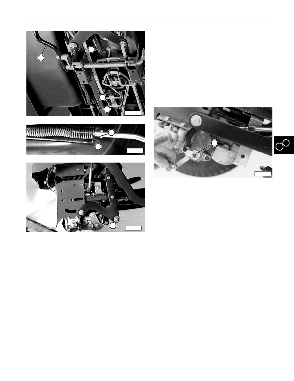 Brake pad adjustment | John Deere stx38 User Manual | Page 199 / 314