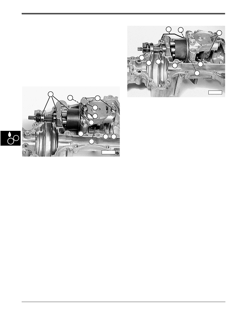 Pump, motor, and center block—disassembly | John Deere stx38 User Manual | Page 270 / 314