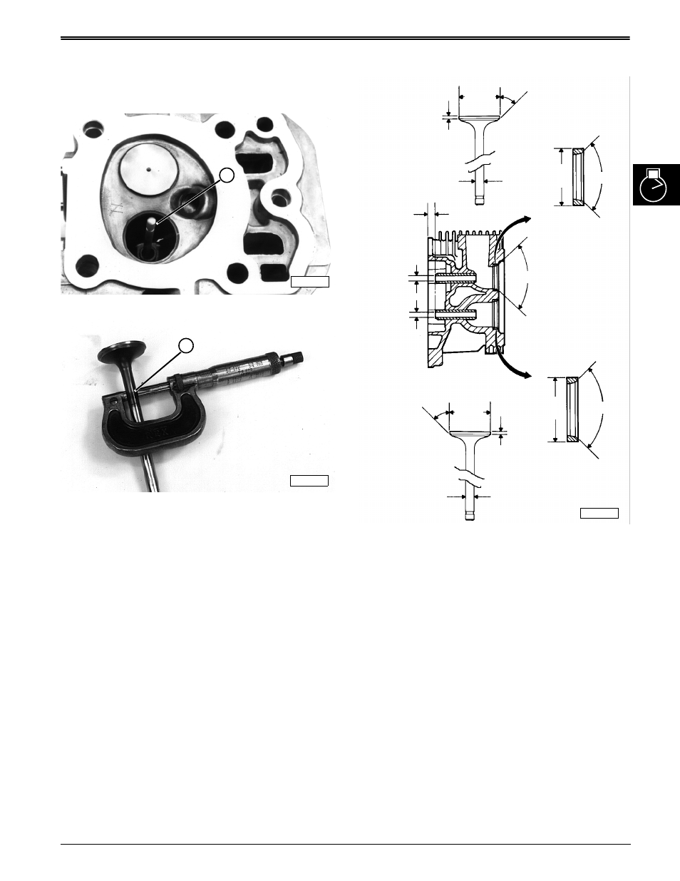 Inspect valve guides, Recondition valve seats | John Deere stx38 User Manual | Page 67 / 314
