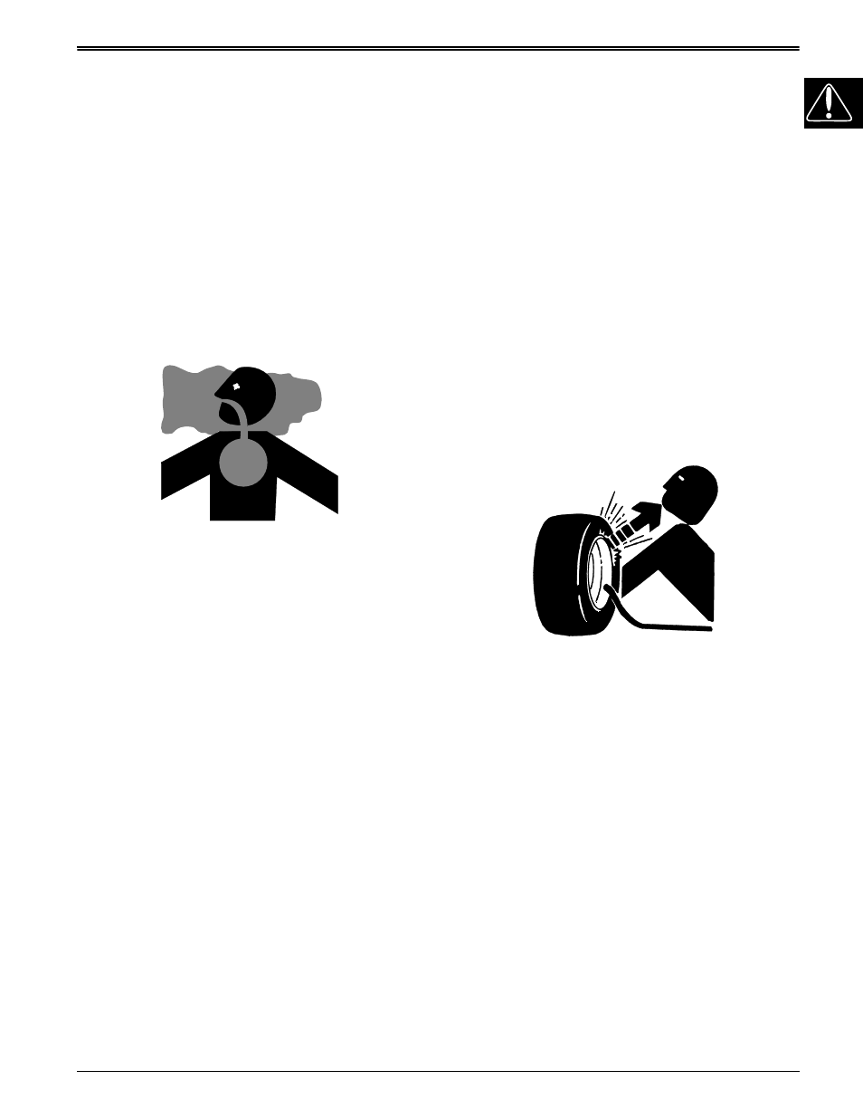 Using high pressure washers, Illuminate work area safely, Work in ventilated area | Warning: california proposition 65 warning, Remove paint before welding or heating, Avoid harmful asbestos dust, Service tires safely | John Deere stx38 User Manual | Page 7 / 314