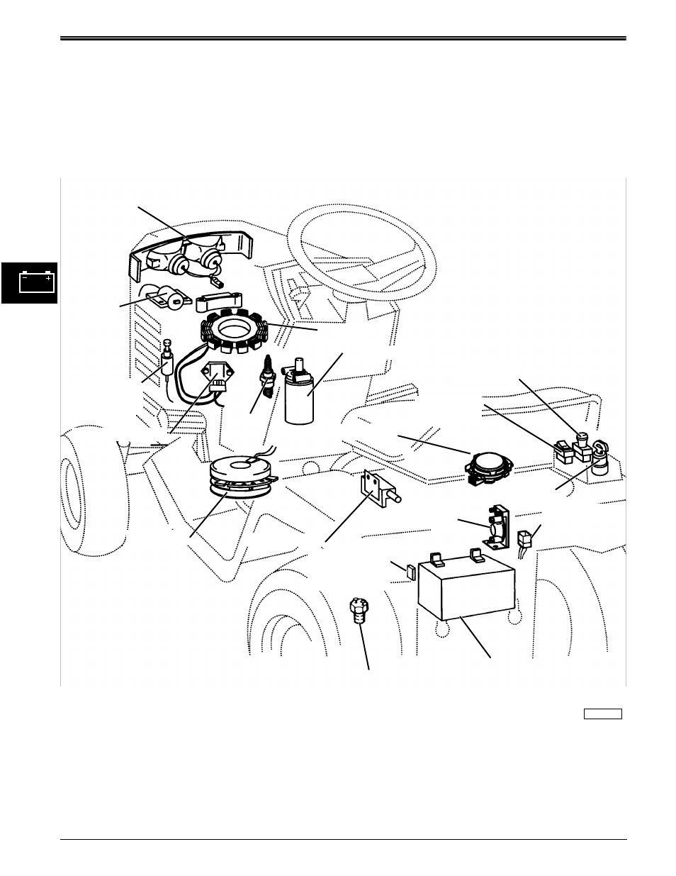 Component location, Component location 4 - 8 | John Deere stx38 User Manual | Page 92 / 314