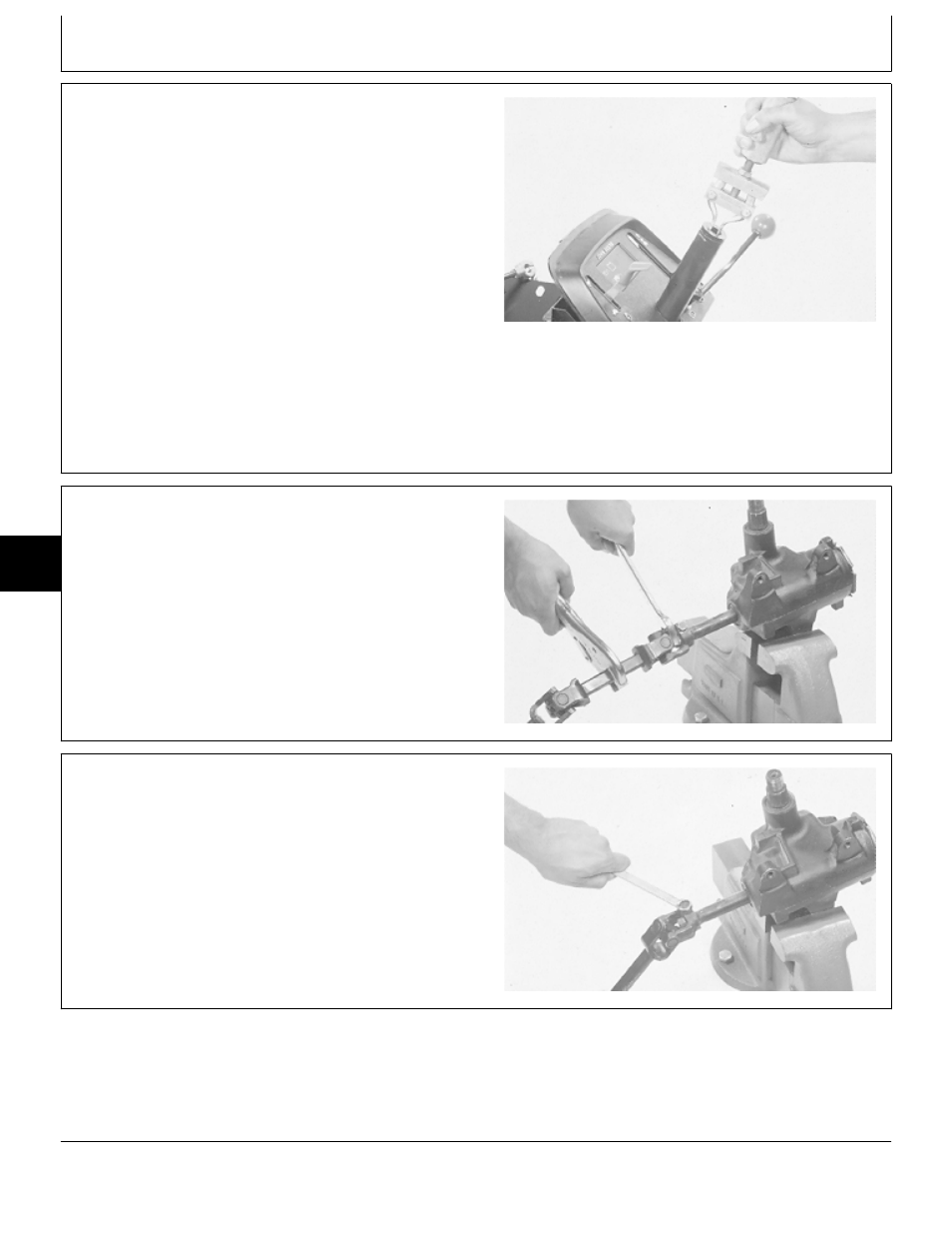 Disassemble and inspect steering gearbox and shaft | John Deere 318 User Manual | Page 138 / 440