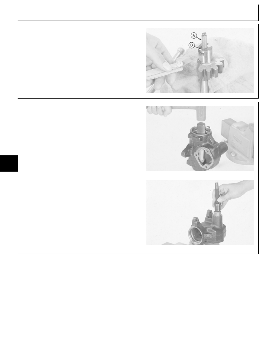 Assemble steering gearbox and shaft | John Deere 318 User Manual | Page 144 / 440