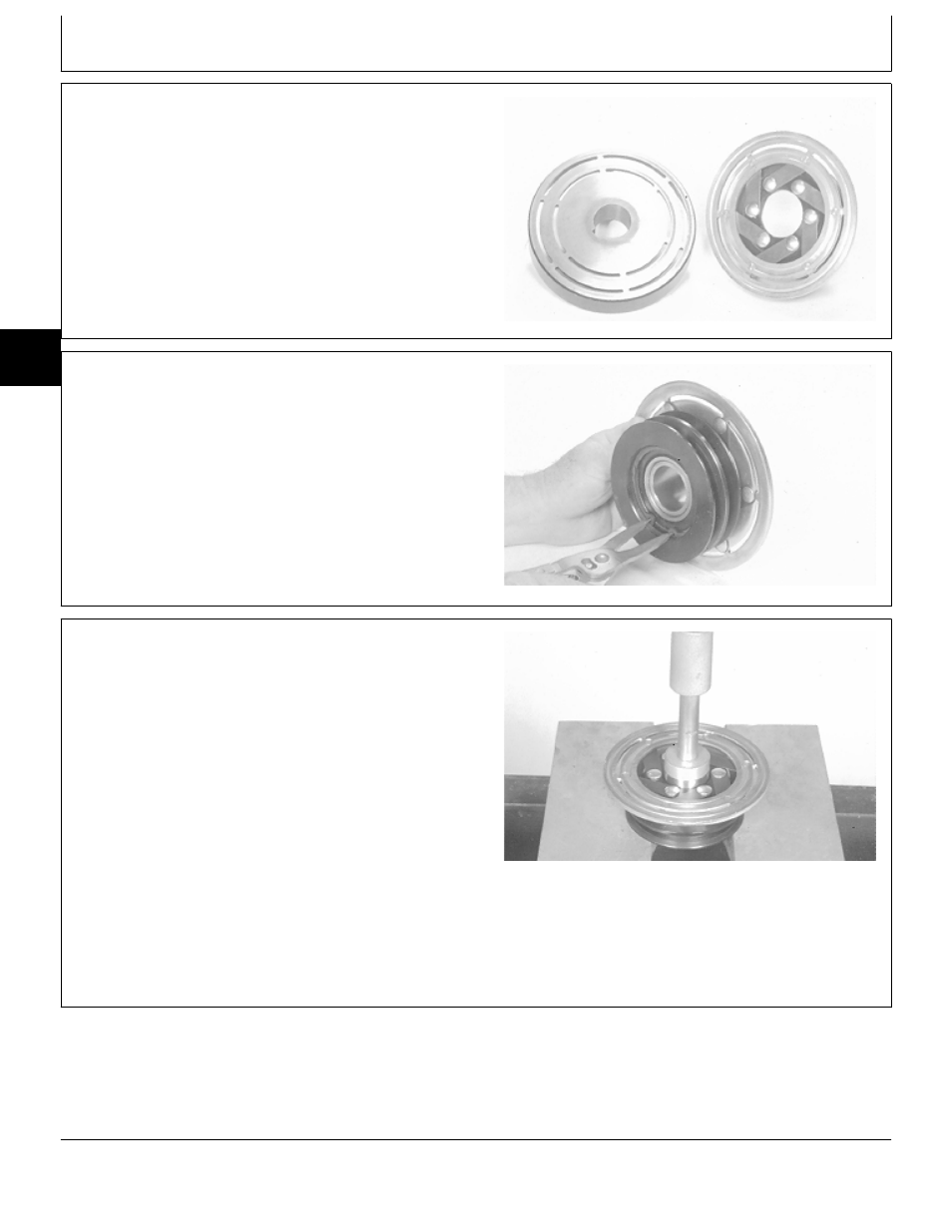 Disassemble, inspect and assemble front pto clutch | John Deere 318 User Manual | Page 54 / 440