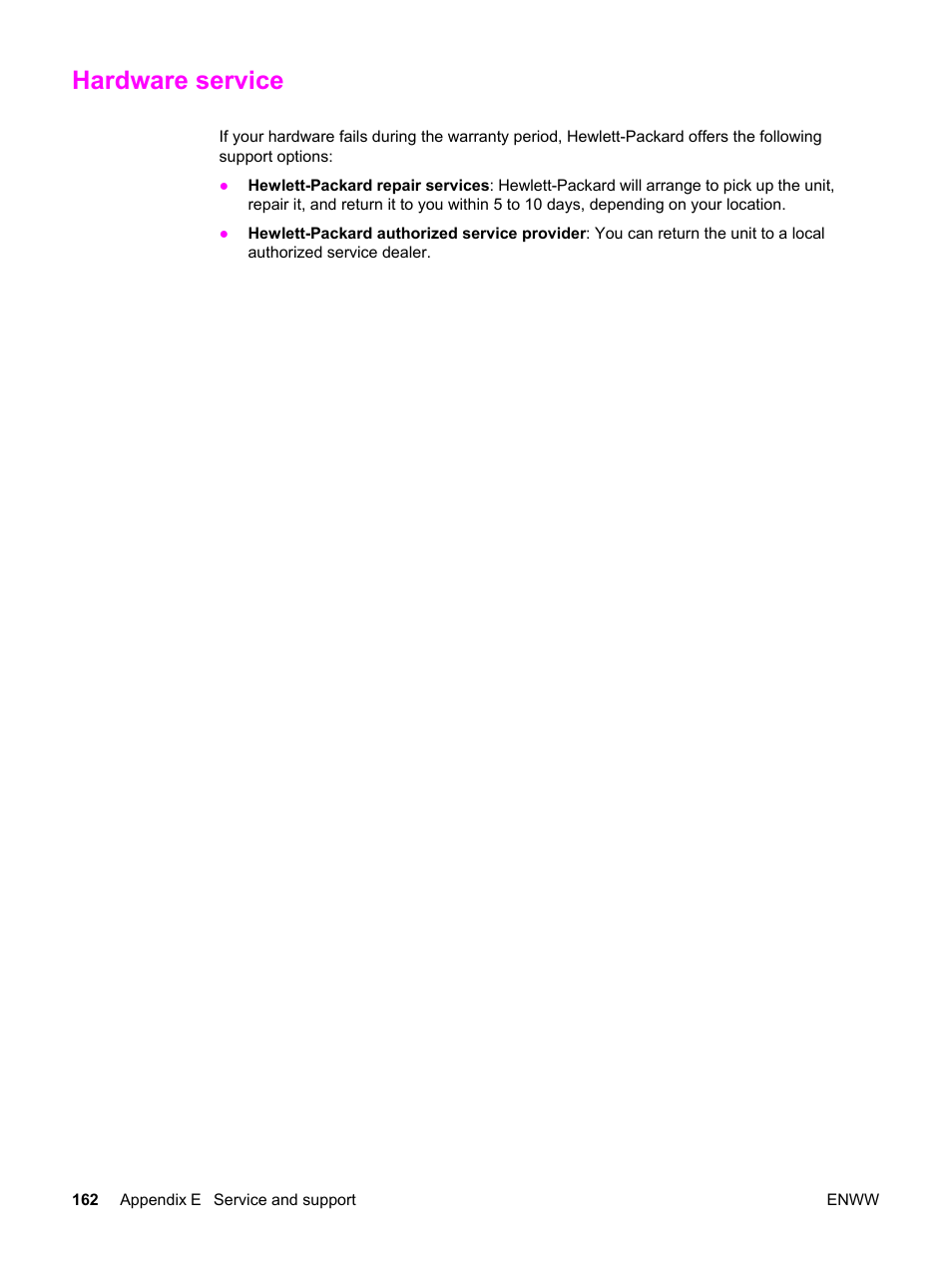 Hardware service | HP LaserJet 1320 User Manual | Page 172 / 184