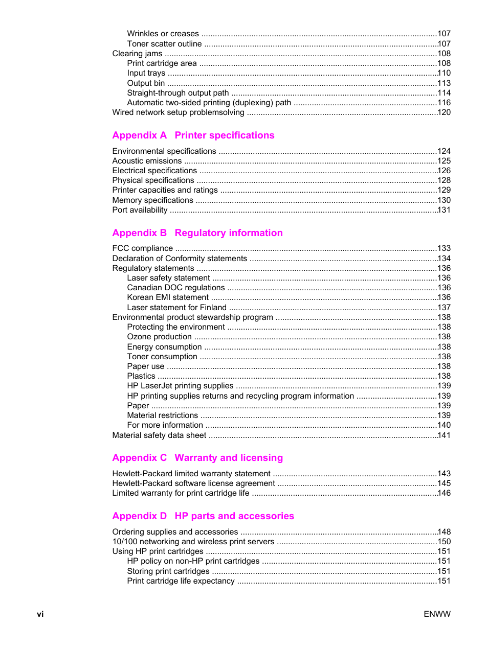 HP LaserJet 1320 User Manual | Page 8 / 184