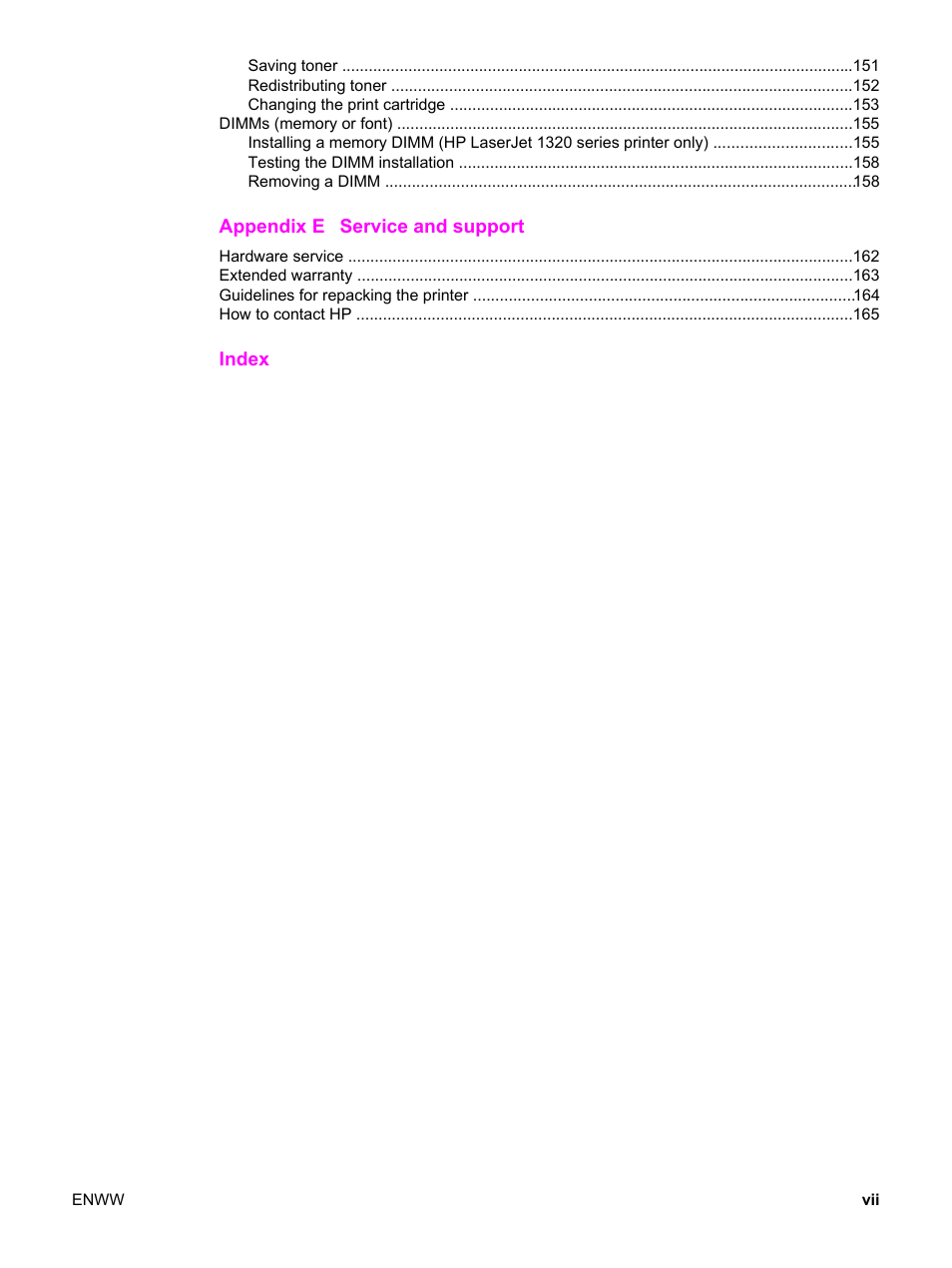 HP LaserJet 1320 User Manual | Page 9 / 184