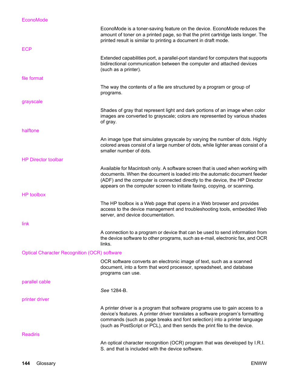 HP LaserJet 3015 User Manual | Page 154 / 164