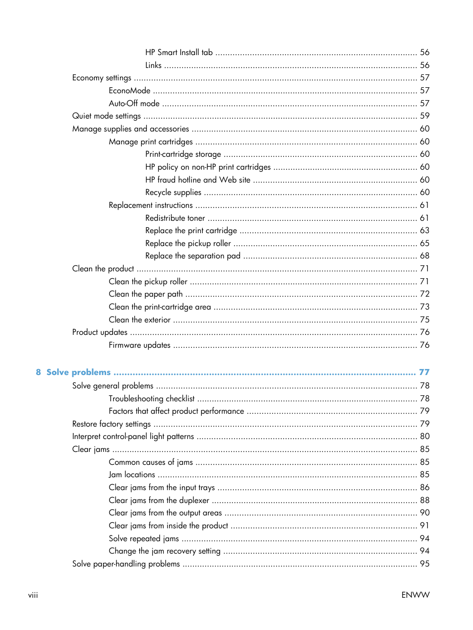 HP Laserjet p1606dn User Manual | Page 10 / 152