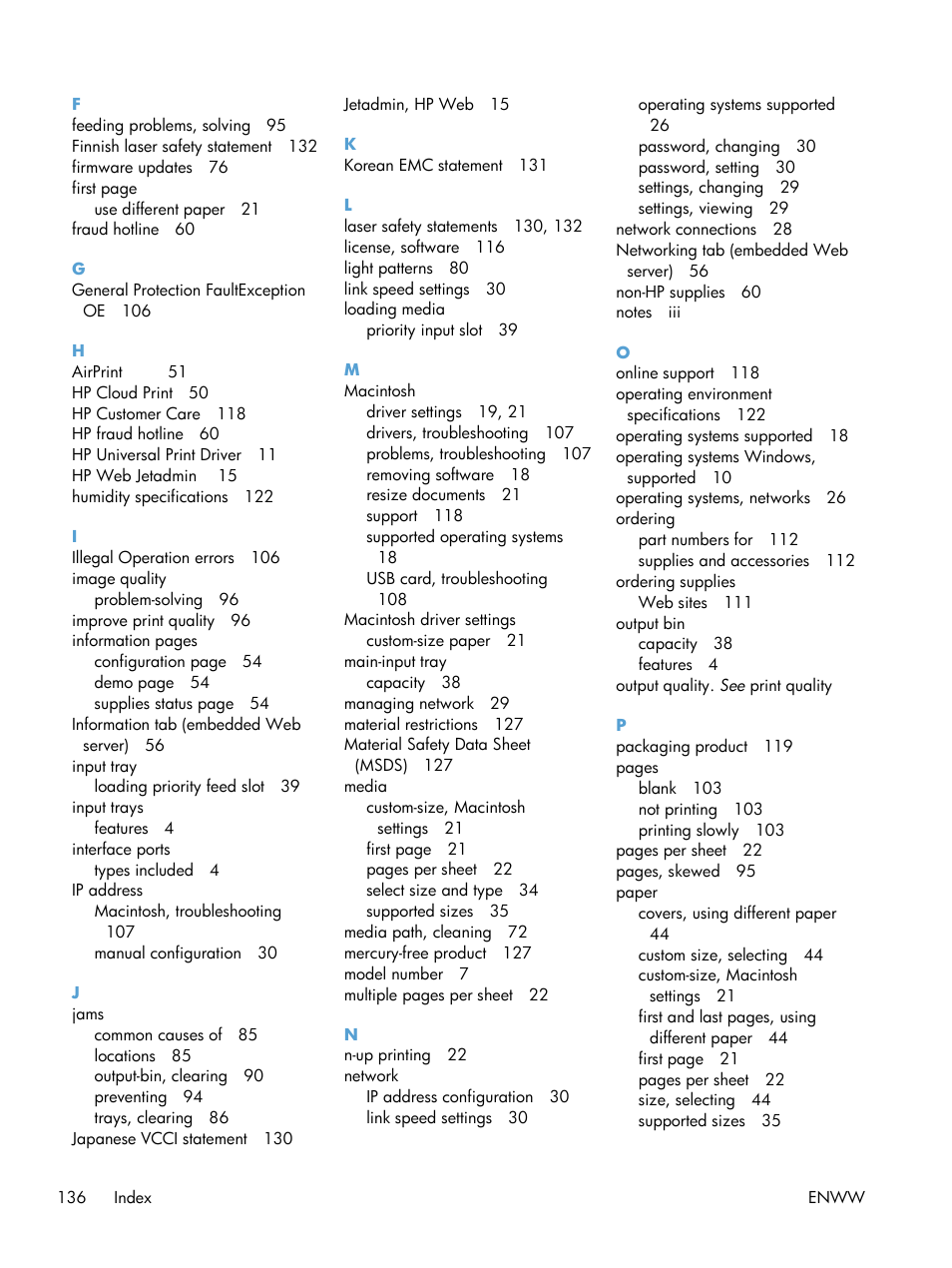 HP Laserjet p1606dn User Manual | Page 148 / 152