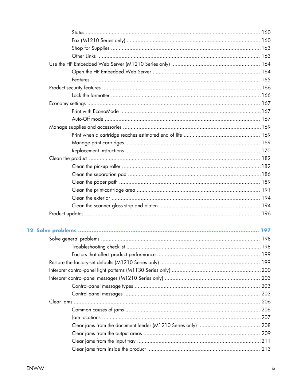 HP laserjet m1212nf User Manual | Page 11 / 284