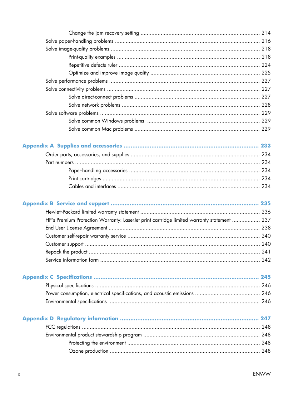 HP laserjet m1212nf User Manual | Page 12 / 284