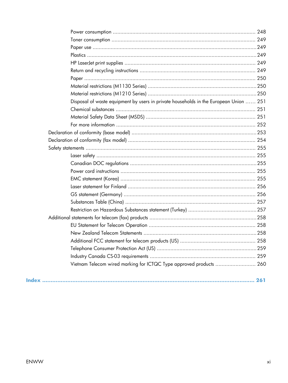HP laserjet m1212nf User Manual | Page 13 / 284
