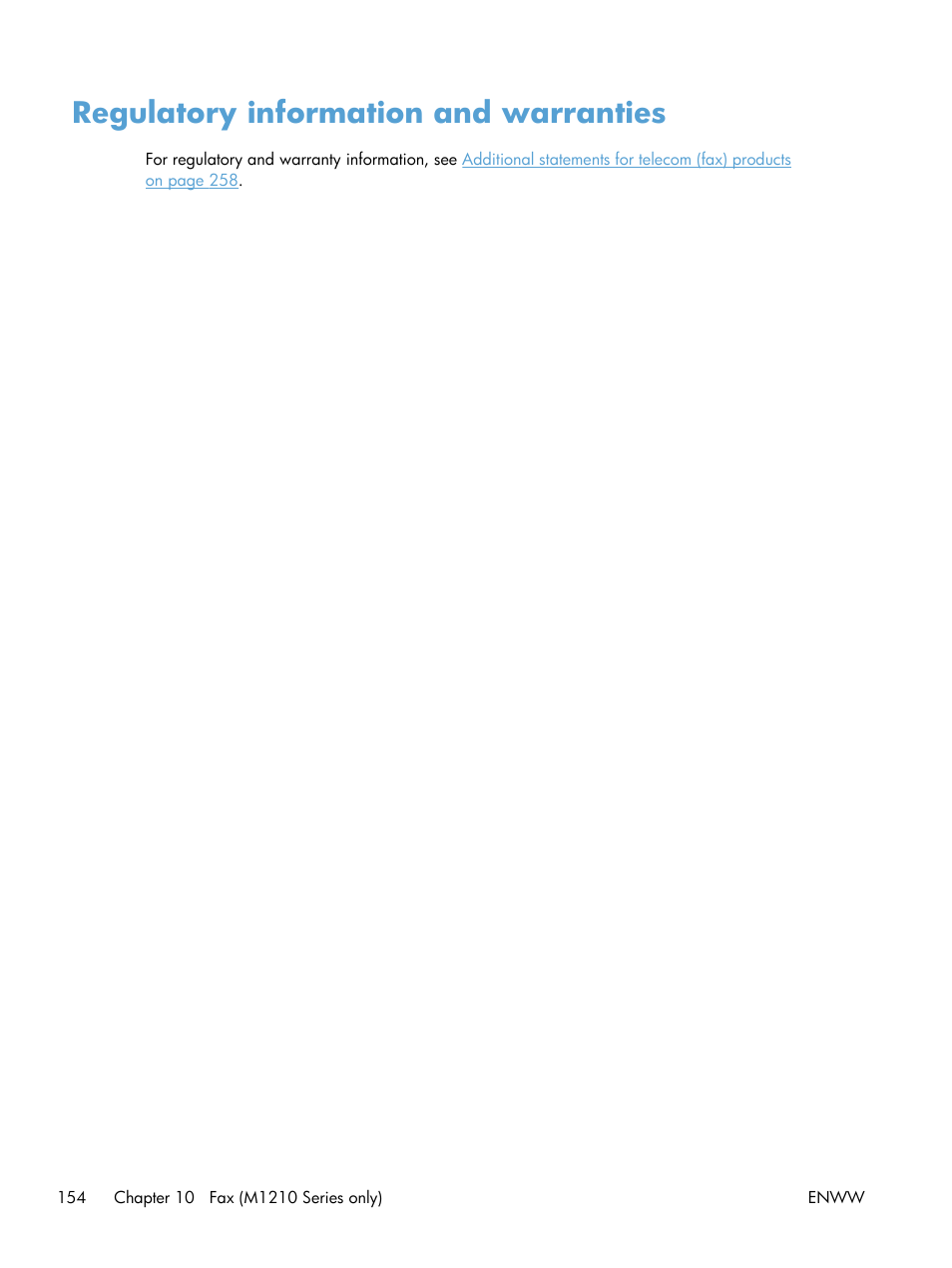 Regulatory information and warranties | HP laserjet m1212nf User Manual | Page 168 / 284