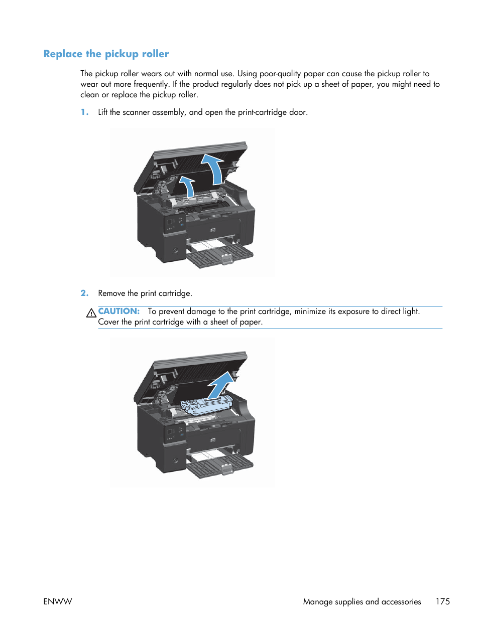 Replace the pickup roller | HP laserjet m1212nf User Manual | Page 189 / 284