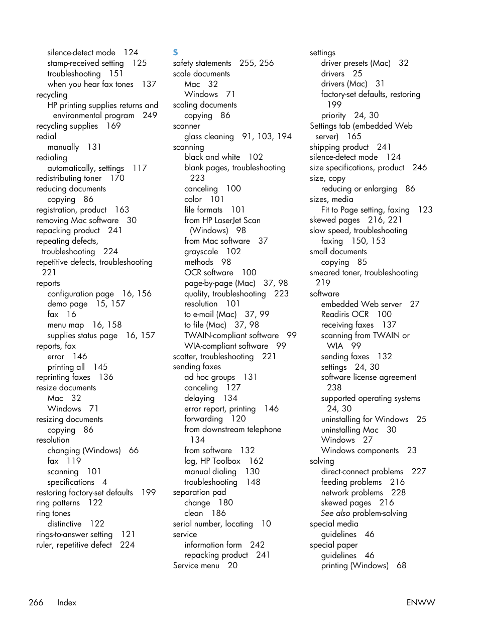 HP laserjet m1212nf User Manual | Page 280 / 284