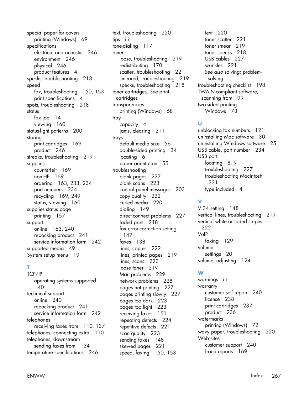 HP laserjet m1212nf User Manual | Page 281 / 284