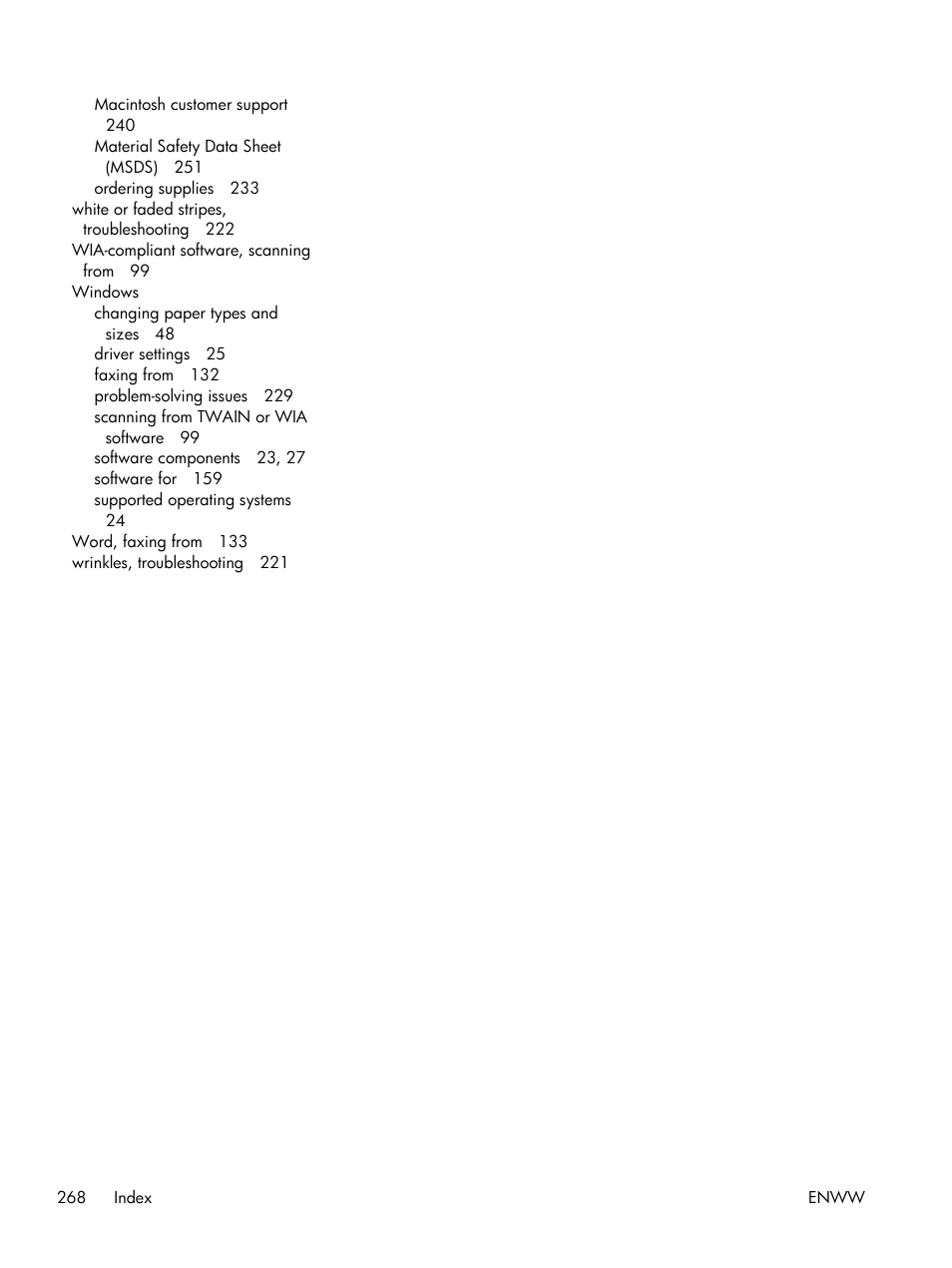HP laserjet m1212nf User Manual | Page 282 / 284