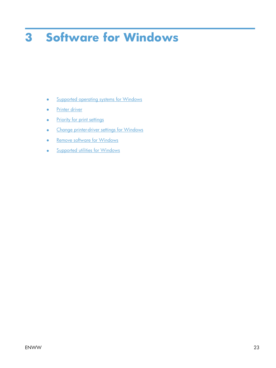 Software for windows, 3 software for windows | HP laserjet m1212nf User Manual | Page 37 / 284