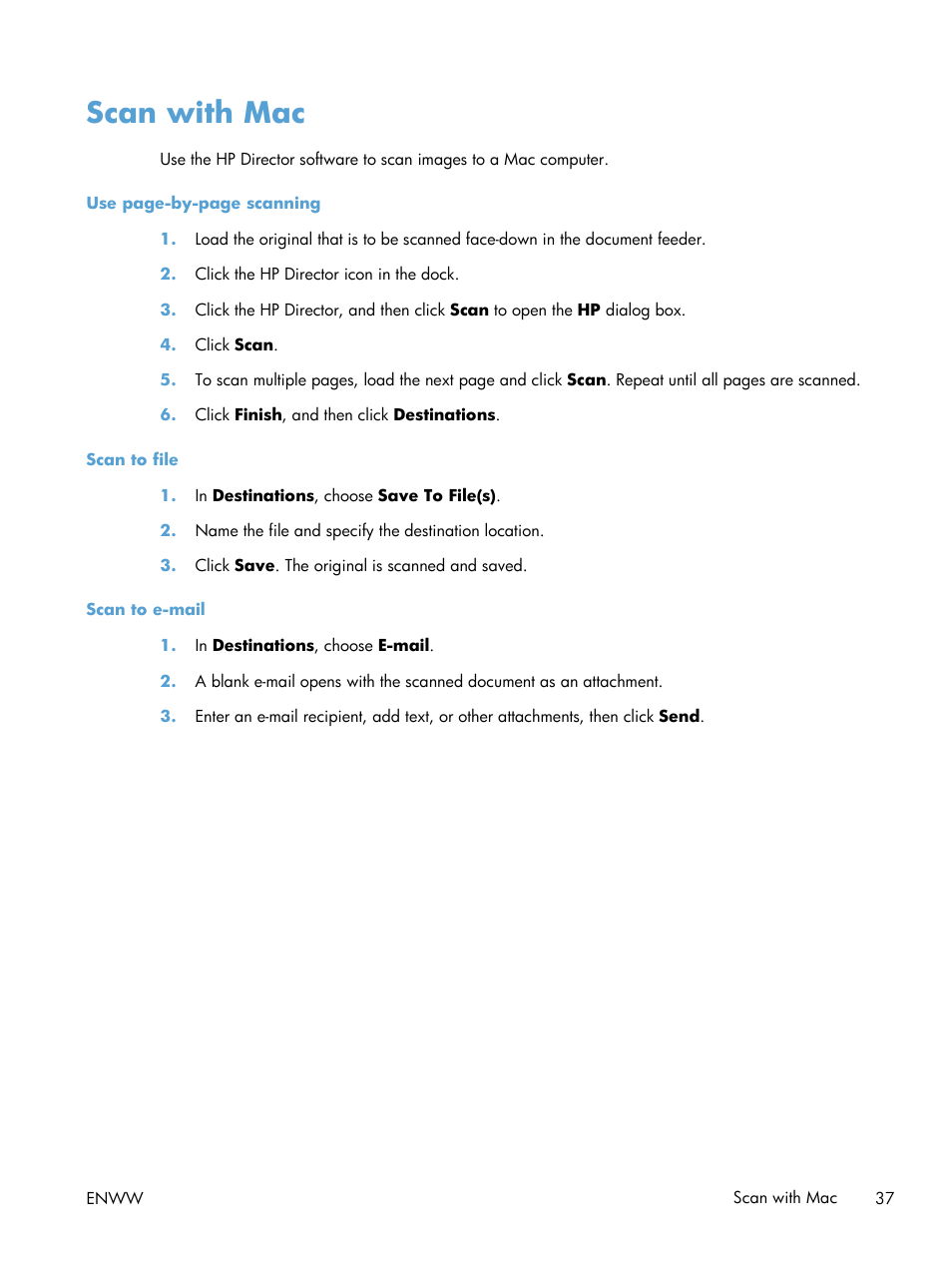 Scan with mac | HP laserjet m1212nf User Manual | Page 51 / 284