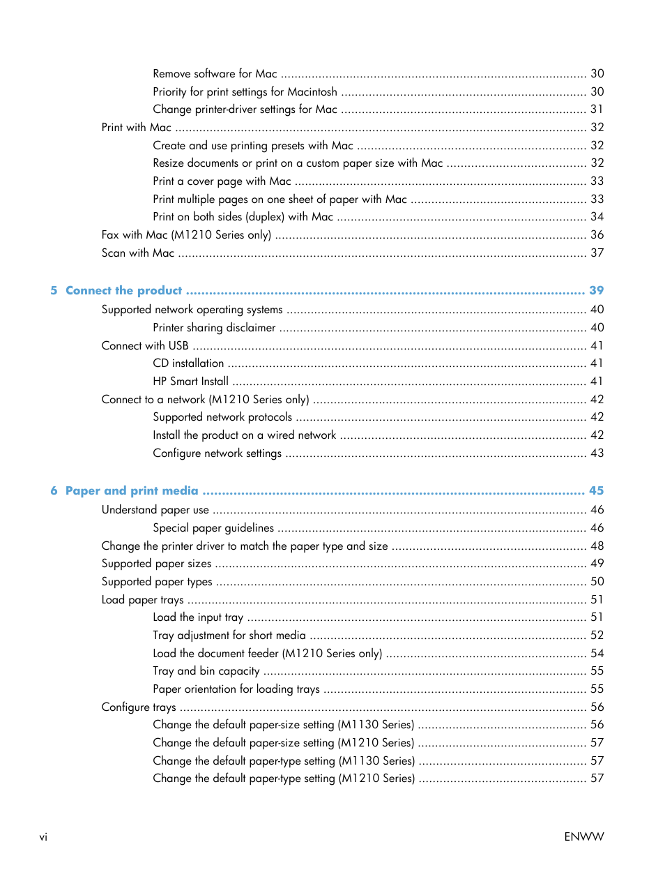 HP laserjet m1212nf User Manual | Page 8 / 284