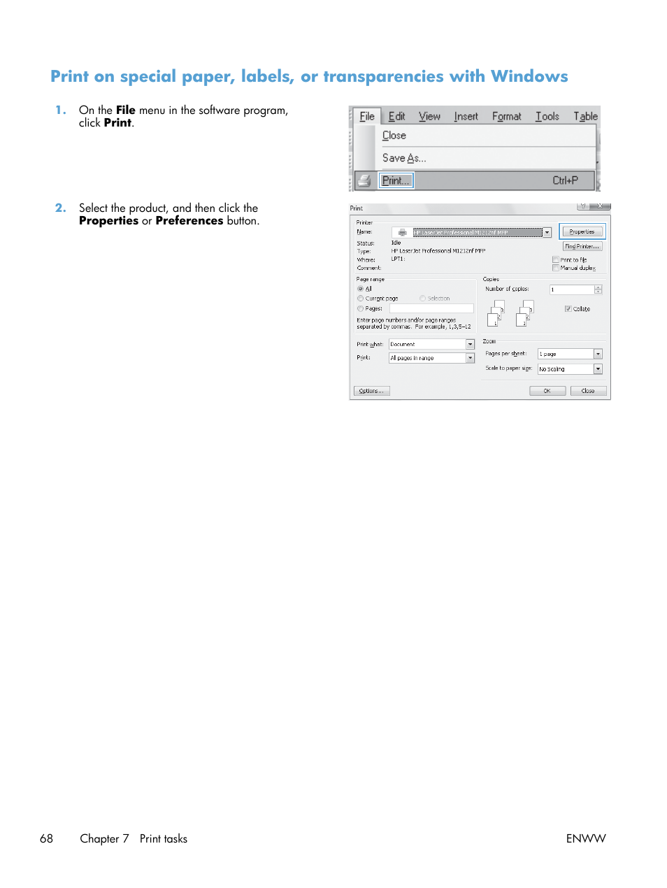 HP laserjet m1212nf User Manual | Page 82 / 284