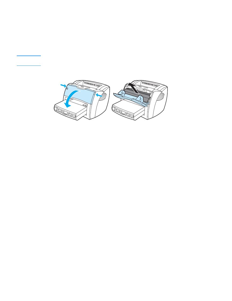 Print cartridge access, Print cartridge door | HP LaserJet 1300 User Manual | Page 19 / 162