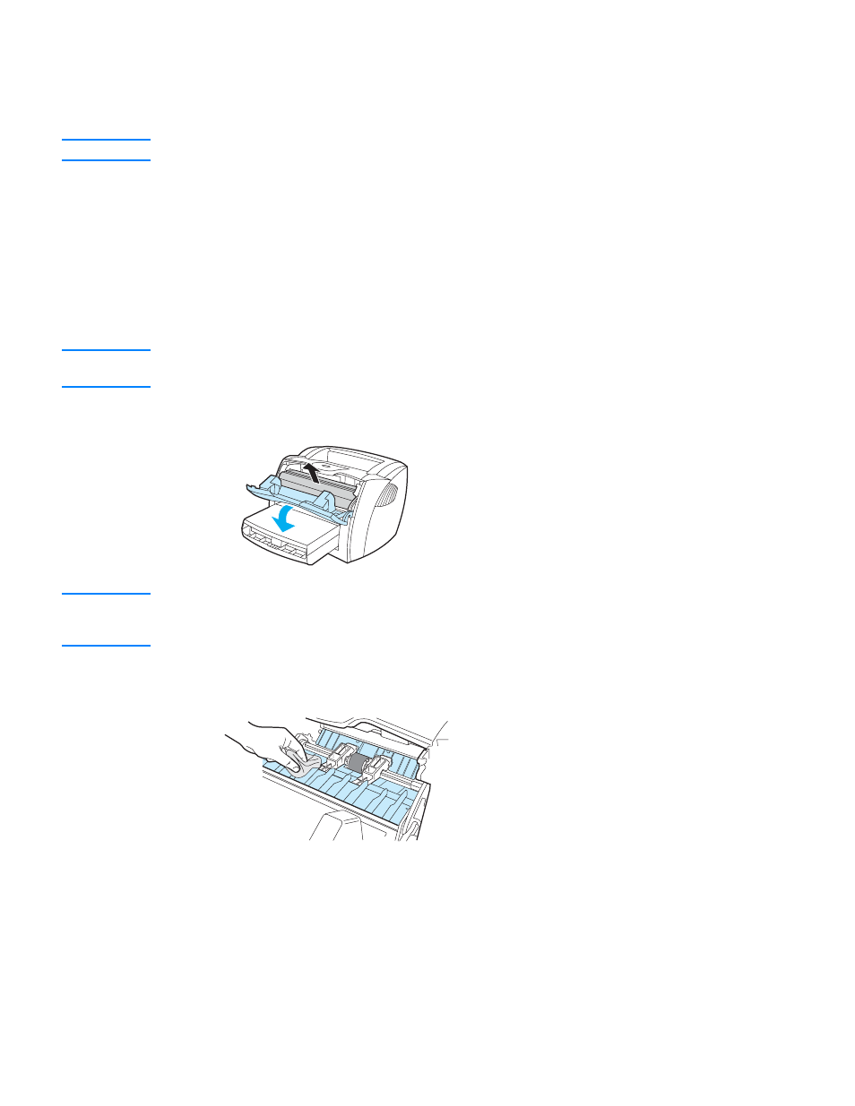Cleaning the printer, Cleaning the print cartridge area, Cleaning the | Printer | HP LaserJet 1300 User Manual | Page 63 / 162