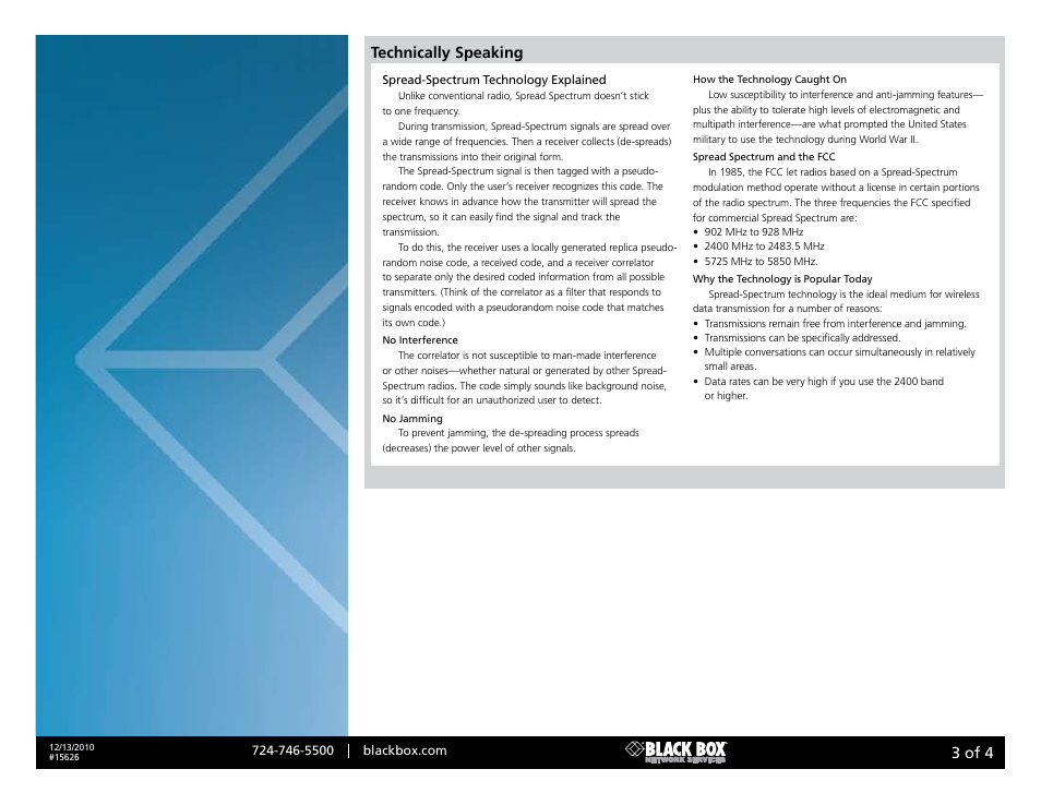 Black box, 3 of 4, Technically speaking | Black Box RF115 User Manual | Page 3 / 4